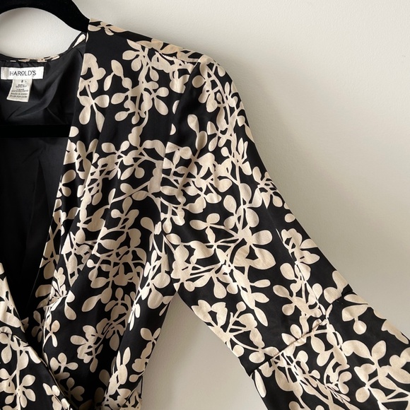 Harold's 100% Silk Floral Wrap Dress - Picture 10 of 16